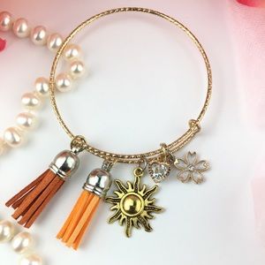 ✨3/20$ GOLD SUN TASSEL CUBIC ZIRCONIA BRACELET
